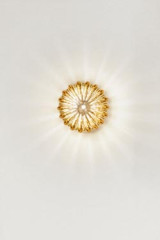 Small amber Murano glass wall lamp Diamante - Wall lights by Vistosi