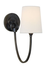 Applique Classique en bronze foncé et lin Reed - Applique by Visual Comfort&Co.