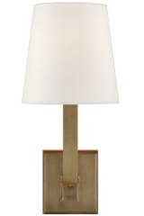 Applique en laiton antique Square Tube - Applique by Visual Comfort&Co.