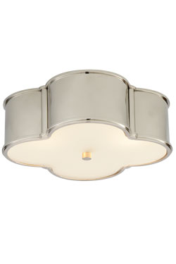 Basil large polished nickel cloverleaf ceiling light - Ceiling lights by Visual Comfort&Co.