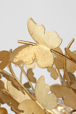 Large 8-light golden butterfly ceiling light Farfalle