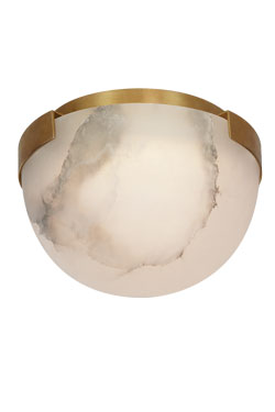 Melange mini round ceiling light in alabaster and gold - Ceiling lights by Visual Comfort&Co.