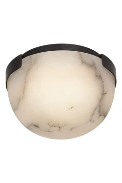 Melange small ceiling spotlight in alabaster and patinated bronze - Ceiling lights by Visual Comfort&Co.