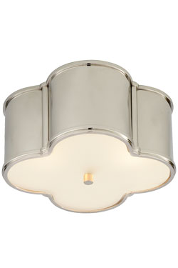 Small polished nickel cloverleaf ceiling light Basil - Ceiling lights by Visual Comfort&Co.