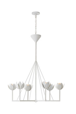 Contemporary white plaster chandelier Albert - Chandeliers by Visual Comfort&Co.