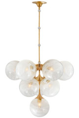 Cristol chandelier 10 lights white and gold ball - Chandeliers by Visual Comfort&Co.