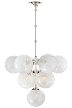 Cristol retro chandelier 10 lights silver - Chandeliers by Visual Comfort&Co.