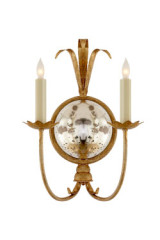 Double applique dorée et miroir antiquaire Gramercy - Applique by Visual Comfort&Co.