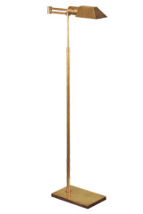 Antique brass reading light with articulated arm Studio Swing - Floor lamps by Visual Comfort&Co.