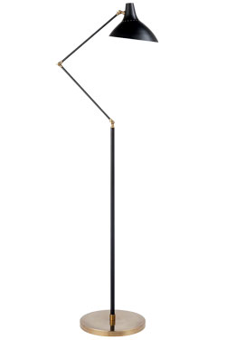 Charlton 50s black articulated floor lamp - Floor lamps by Visual Comfort&Co.