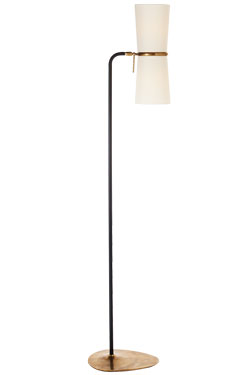 Classic black and gold metal floor lamp Clarkson - Floor lamps by Visual Comfort&Co.