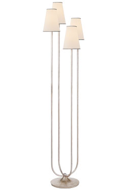 4-light silver leaf floor lamp Montreuil - Floor lamps by Visual Comfort&Co.