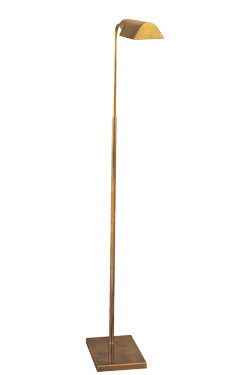 Studio antique brass height-adjustable reading light - Floor lamps by Visual Comfort&Co.