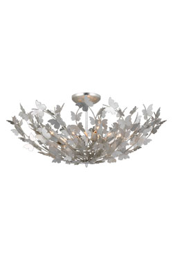 Grand plafonnier design en métal argenté Farfalle - Plafonnier by Visual Comfort&Co.