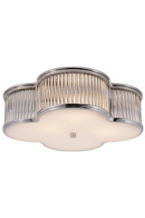 Grand plafonnier en nickel poli et verre Basil - Plafonnier by Visual Comfort&Co.