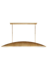 Grande suspension minimaliste 6 lumières en laiton antique Utopia - Suspension by Visual Comfort&Co.