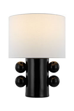 Lampe de table contemporaine en céramique noire Tiglia - Lampe de table by Visual Comfort&Co.