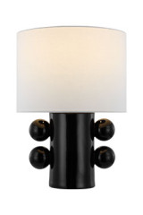 Lampe de table contemporaine en céramique noire Tiglia - Lampe de table by Visual Comfort&Co.