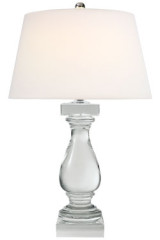 Lampe de table en cristal et lin Balustrade - Lampe de table by Visual Comfort&Co.