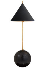Lampe de table pied boule noire Cleo - Lampe de table by Visual Comfort&Co.