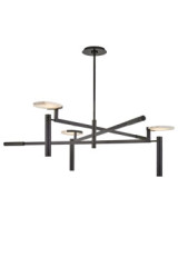 Lustre noir contemporain à 3 branches Melange - Lustre by Visual Comfort&Co.