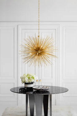 Lustre spoutnik 20 lumières doré Strada