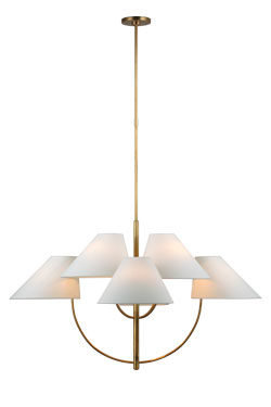 Lustre Style Année 50 en laiton Kinsley - Lustre by Visual Comfort&Co.