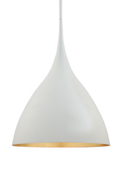 Agnes minimalist white pendant lamp 45cm - Pendants by Visual Comfort&Co.