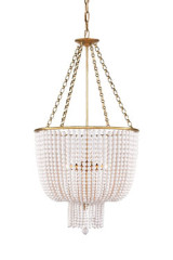 Jacqueline classic chandelier and white beads - Pendants by Visual Comfort&Co.