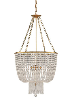 Jacqueline gilt and glass chandelier 1920 style - Pendants by Visual Comfort&Co.