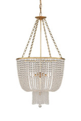 Jacqueline gilt and glass chandelier 1920 style - Pendants by Visual Comfort&Co.