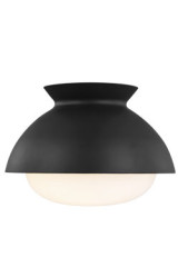 Petit plafonnier bombé noir mat Lucerne - Plafonnier by Visual Comfort&Co.
