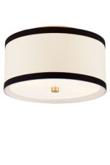 Petit plafonnier en tambour de lin Walker - Plafonnier by Visual Comfort&Co.