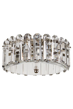 Plafonnier classique rond en cristal taillé Bonnington - Plafonnier by Visual Comfort&Co.