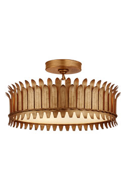 Plafonnier en couronne doré Leslie - Plafonnier by Visual Comfort&Co.