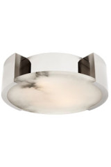 Plafonnier rond argenté style Art Déco Melange - Plafonnier by Visual Comfort&Co.