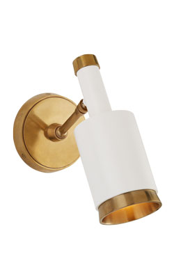 Anders classic white and gold articulated spotlight - Spotlights by Visual Comfort&Co.