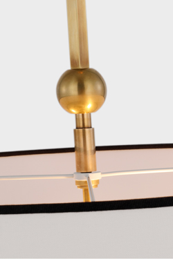 Suspension bicolore noire et blanche Reed