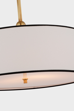 Suspension bicolore noire et blanche Reed