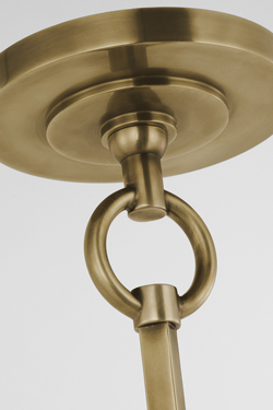 Suspension bicolore noire et blanche Reed