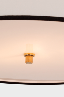 Suspension bicolore noire et blanche Reed