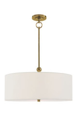 Suspension Classique cylindre de lin blanc Reed - Suspension by Visual Comfort&Co.