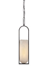 Suspension en métal bronze foncé et albâtre Melange - Suspension by Visual Comfort&Co.