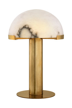 Melange alabaster and gold mushroom table lamp - Table lamps by Visual Comfort&Co.