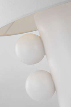 White plaster table lamp Tiglia