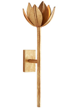 Alberto gold flower wall lamp - Wall lights by Visual Comfort&Co.
