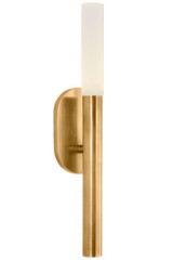 Antique brass and crystal wall lamp Rousseau - Wall lights by Visual Comfort&Co.