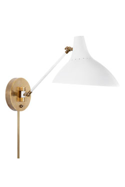 Charlton articulated white metal wall light - Wall lights by Visual Comfort&Co.