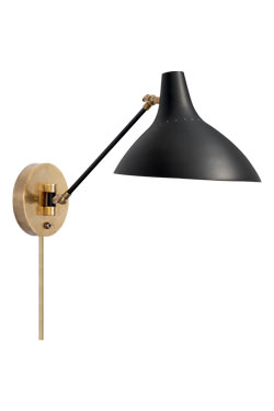 Charlton swivel wall lamp in black metal - Wall lights by Visual Comfort&Co.