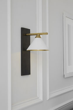 Cleo geometric wall lamp white shade